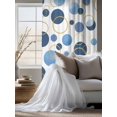 thumbnail image 4 of Sheer Curtains 63 Inch Length, Blue Polka Dots Semi Sheer Curtains Light Filtering Window Treatment, Modern Abstract Art Privacy Voile Drapes for Living Room Bedroom 52x63 Inch, 4 of 7