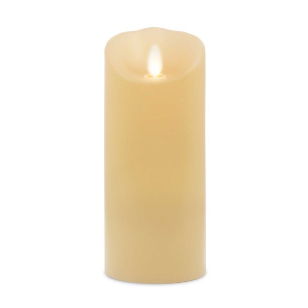 Luminara Moving Flame LED Pillar Flameless Candle, 9inch, Vanilla
