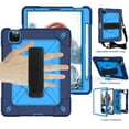 thumbnail image 2 of iPad Air 4 Case 10.9 Inch 2020,iPad Pro 11 Case,Hybrid Shockproof Rugged Heavy Duty Full-Body Drop Protection Stand Kids Case with Shoulder Strap for iPad Air 4th Gen/iPad Pro 11,Blue, 2 of 7
