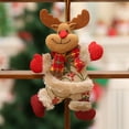 thumbnail image 5 of 5Pcs Fabric Christmas Doll under $5! Xqxayjr Fabric Christmas Doll Ornaments, Dancing Elderly Snowmen Deer Bears Figurines, Hanging Festive Home Decor, Soft Plush Holiday Party Decorations, 5 of 5