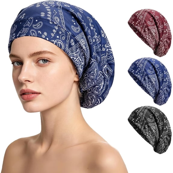 Mulberry Silk Hair Bonnet for Sleeping Women Men, Real Silk Lining, Stay Night Sleep Bonnet with Adjustable Strap