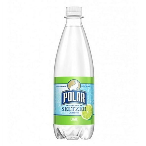 Polar Lime Seltzer 20 oz Plastic Bottles - Pack of 24