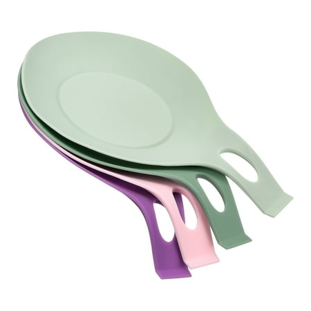 

Uxcell 7.68 x 3.74 Heat Resistant Silicone Spoon Rest Kitchen Utensil Holder Set of 4 Colors