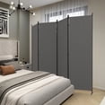 thumbnail image 3 of GOJOOASIS Folding 4 Panel Room Divider Folding Privacy Screen Home Office Dorm,Grey, 3 of 9