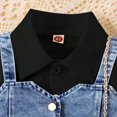 thumbnail image 6 of Hiijoy Toddler Girls Outfits Ruffle Short Sleeve Shirt Dress & Denim Camisole, Sizes 2-3T, 6 of 8