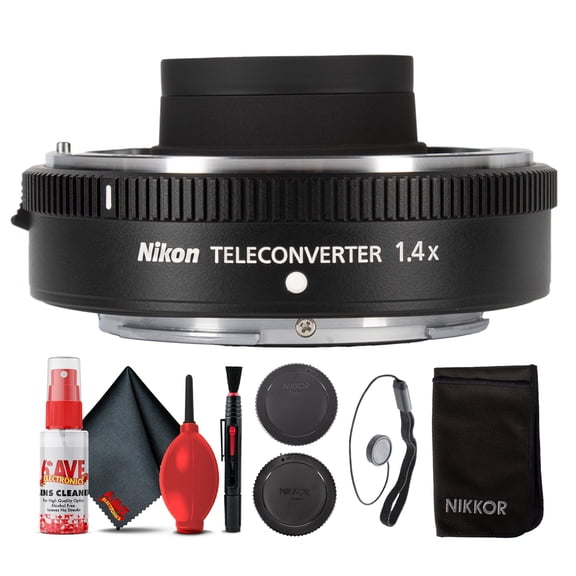 Nikon Z Teleconverter TC-1.4x for Z-Mount Lenses, 1.4x Magnification, Full AF and VR Support, Dust and Water Resistant Bundle With Cleaning Kit