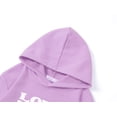 thumbnail image 3 of Serdomi Hoodie Sweatshirts for Girls -Soft Long Sleeve Pullover Shirt Stylish Purple Smiling Face Tween Size 12/14, 3 of 7