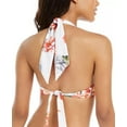 thumbnail image 4 of Rachel Roy WHITE FLORAL Printed Halter Bikini Swim Top, US Small, 4 of 4