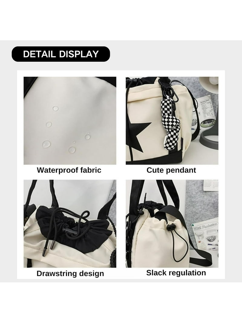 Star Messenger Bag, Vintage Star Tote Bag Y2K, Cute