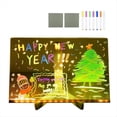 thumbnail image 1 of Tablero de Dibujo Luminoso LED de Acrílico, Juguete, Tablero de Notas LED para Niños, Regalo para Rascar, Tablero de Mensajes con Letras Borrables Ajustables, 1 of 5