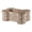 White, variant on Bone Dry Pet Storage, Bone Shape Hyacinth Toy Basket, Dark Brown, Medium