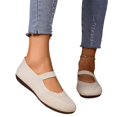 thumbnail image 4 of Womens Breathable Ventilated Knit Mesh Mary Jane Shoes, Elastic Single Strap Slip On Flats, Shock Absorbing Lightweight Daily Walking Footwear, 4 of 6