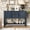 Navy Blue + Pine, variant on 46" Solid Wood Sideboard with 2 Drawers & Cabinets, Brown Retro Buffet Server