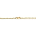 thumbnail image 4 of 14k Yellow Gold Hand Made 1.5mm Diamond Cut Solid Rope Chain w/ Lobster Clasp 36", 4 of 5