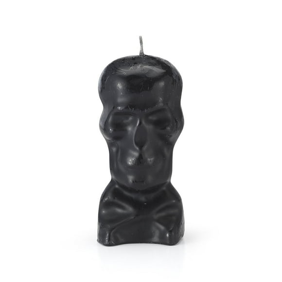 Bougie Crâne Lancer de Sorts Sorcellerie Manifestation de Souhaits Guérison Spirituelle Énergie Magique Positive Protection Bénédiction Rituel Bougies de Souhaits, Noir