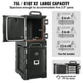 thumbnail image 3 of KFFKFF Insulated Food Pan Carrier, 81 Qt x 2 Pack Hot Box for Catering, Food Transport Container with Secure Buckles, Front Loading Food Warmer with Handles, Stackable End Loader, 3 of 9