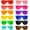 12- Uv Tinted Lens/Color Frame, variant on 12/24 Pack Neon Party Sunglasses Mirrored/Jelly Lens Bulk Glasses Horn Rimmed Eyewear for Men Women 12- Mirrored Lens/Color Frame