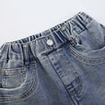 thumbnail image 5 of WRTFVZA Shorts for Girls Size 12-13 Years Girls' Jeans Skirt Blue Jeans Skirts With Elastic Waistband Mini Skirts Spring Summer Streetwear #Blue, 5 of 5