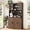 brown, variant on Tall Kitchen Pantry Cabinet with Hutch and Glass Doors, 70.9'' Storage, Built-in Charging Station, - Elegant Brown