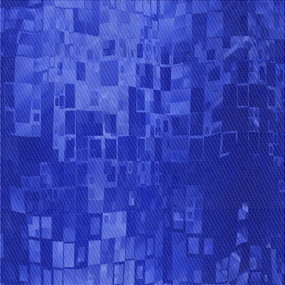 Ahgly Company Machine Washable Indoor Square Transitional Bright Blue Area Rugs, 7' Square