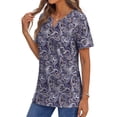 thumbnail image 5 of Fantaslook Womens Blouses Dressy Casual Tops Summer Short Sleeve V Neck Shirts Business Work Blouses, 5 of 10