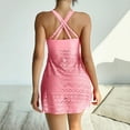 thumbnail image 4 of uikmnh Women's Monokini Solid Color One Piece Swimsuit Push Up Mesh with Removable Cups Size:L, 4 of 4