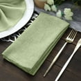 thumbnail image 2 of Efavormart 5 Pack | Sage Green Boho Chic Rustic Faux Jute Linen Dinner Napkins - 19"X19", 2 of 11