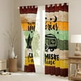 thumbnail image 3 of RV Camper 30%-50% Blackout Curtains,Camping Curtains & Drapes Camping Decor,RV Travel Car Camping Window Curtains,Hand Drawn Wooden Plank Grunge Vintage Window Treatments Brown Yellow, 3 of 6