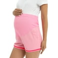thumbnail image 3 of Baywell Maternity Shorts for Women Over Belly Workout Yoga Active Home Wear Short Adjustable Belt Pregnancy Running Short Leggings Pink S-3XL, 3 of 7