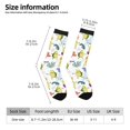 thumbnail image 6 of Uemuo Orange Green Avocado Pattern Women's Crew Socks, Soft Durable Breathable Moisture-Wicking with Odor Control Cotton socks, 6 of 9