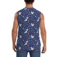 thumbnail image 4 of Goofa Squirrel Flower Printed Men's Sleeveless T-Shirt - Athletic Gym Workout Tank Top for Men - Moisture-Wicking, UPF 30+ Quick-Dry Muscle Tee-, 4 of 8