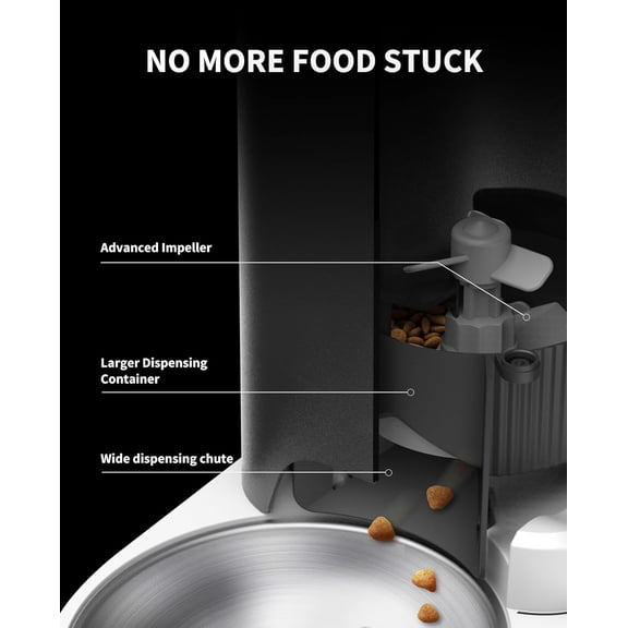 2.4G WiFi Automatic Pet Feeder for Cats & Dogs, App-Controlled 3L Food Dispenser with Triple Fresh-Lock, 10 Meals Daily, Scheduled Feeding & Food Alert