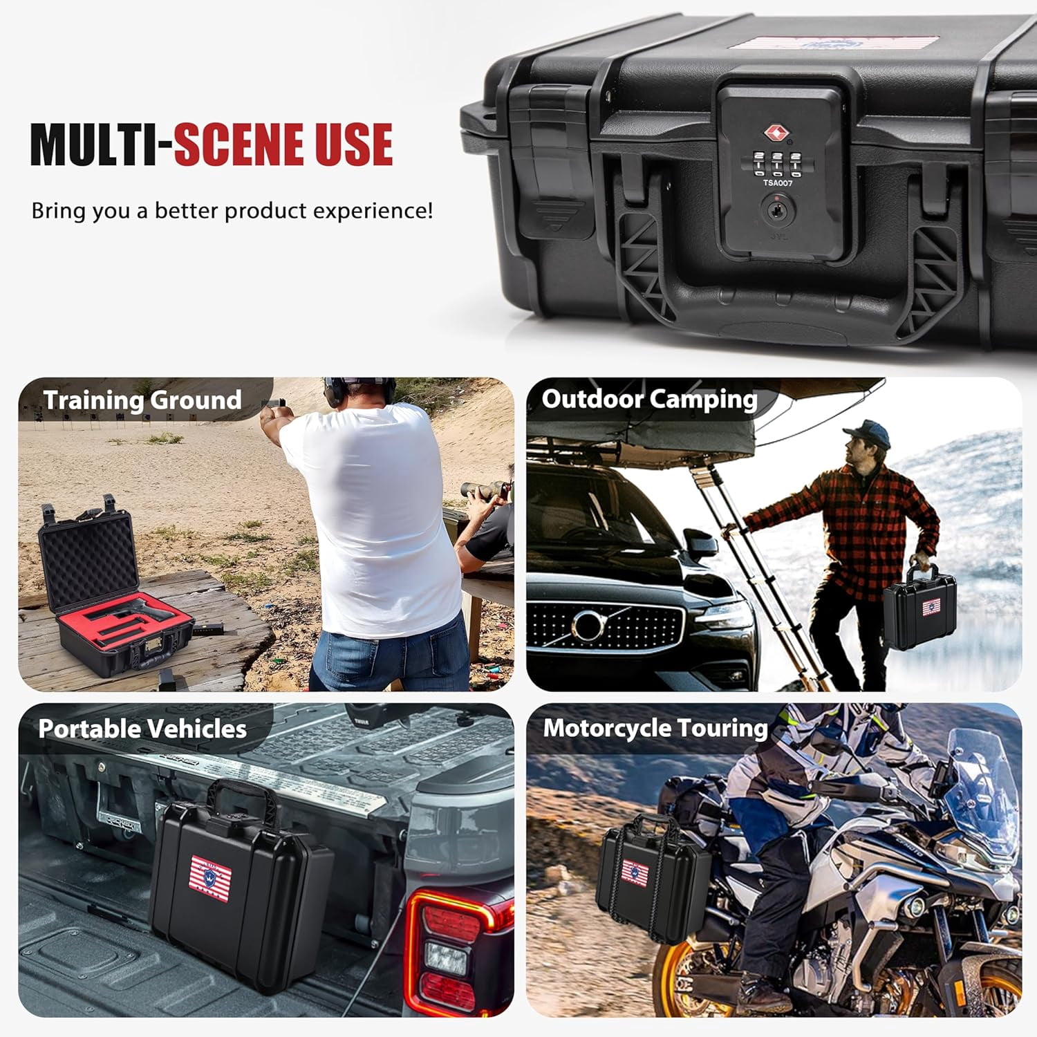 Lockable TSA-Compliant Waterproof Foam-Lined Handgun Case for Glock Series Transport & Storage