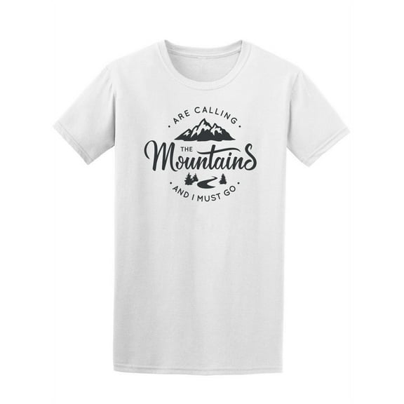 Hipster Mountains Are Calling T-Shirt Men -Image by Shutterstock, Male Large