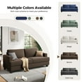 thumbnail image 3 of BLAZANT 84” Loveseat Sofa, High Resilience Loveseat Sofa, Linen Fabric 2 Seat Sofa Couch with Wooden Frame& Upholstered Cushion, Modern Deep Seat Sofa for Bedroom Office, 3 of 12