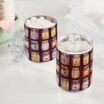 thumbnail image 2 of Yayeee 2 Pack Qtip Holder Bathroom Cotton Swab Canister with Lid Clear Dispenser Set, Purple Jam, 2 of 6