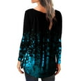 thumbnail image 3 of Gvmfive Women V Neck Floral Long Sleeve T-shirts Blouse Loose Tunic Tops, 3 of 8