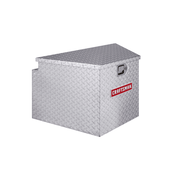CRAFTSMAN 18.34-in x 19.02-in x 33.64-in Silver Aluminum Trailer Tongue Truck Tool Box