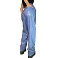 thumbnail image 3 of Seyurigaoka Women Leather Pants High Waist Pockets Loose Straight Trousers, 3 of 5