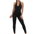 thumbnail image 4 of Lilgiuy Women's One-piece Sport Yoga Jumpsuit Running Fitness Workout Tight Pants for New Year Thanksgiving, 4 of 4