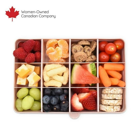 Melii 12 Compartment Snackle Box container – Pink - 1 unit
