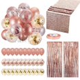 thumbnail image 1 of Sequin Table Runner Foil Curtain Ribbon Rose Gold Balloons Kit Party Decor for Wedding New Year Festival Birthday Party, 1 of 5