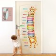 thumbnail image 1 of Kids Height Chart Wall Decals, Baby Growth Height Wall Ruler, Lovely Giraffe with Books Animals Height Measure Wall Stickers, Removable DIY Mural Decor for Kids Bedroom, Nursery, Classroom, 1 of 5