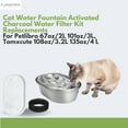 thumbnail image 2 of NISPIRA PLWF003 PLWF006 Stainless Steel Cat Water Fountain Activated Charcoal Water Filter Kit Replacements with Spongies For Petlibro 67oz/2L 101oz/3L, Tomxcute 108oz/3.2L 135oz/4 L Pet, 12 Pack, 2 of 6