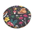 thumbnail image 2 of Xecao's Mushrooms Snails Butterflies Print Stool Covers offer stylish, washable protection for PU round bar stools, perfect for home or commercial use., 2 of 7