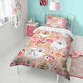 thumbnail image 4 of Pomeranian Dogs and Flowers Duvet Cover and Pillowcase Set for Single Bedding, Bedroom Accessories for Kids Teens, 4 of 5