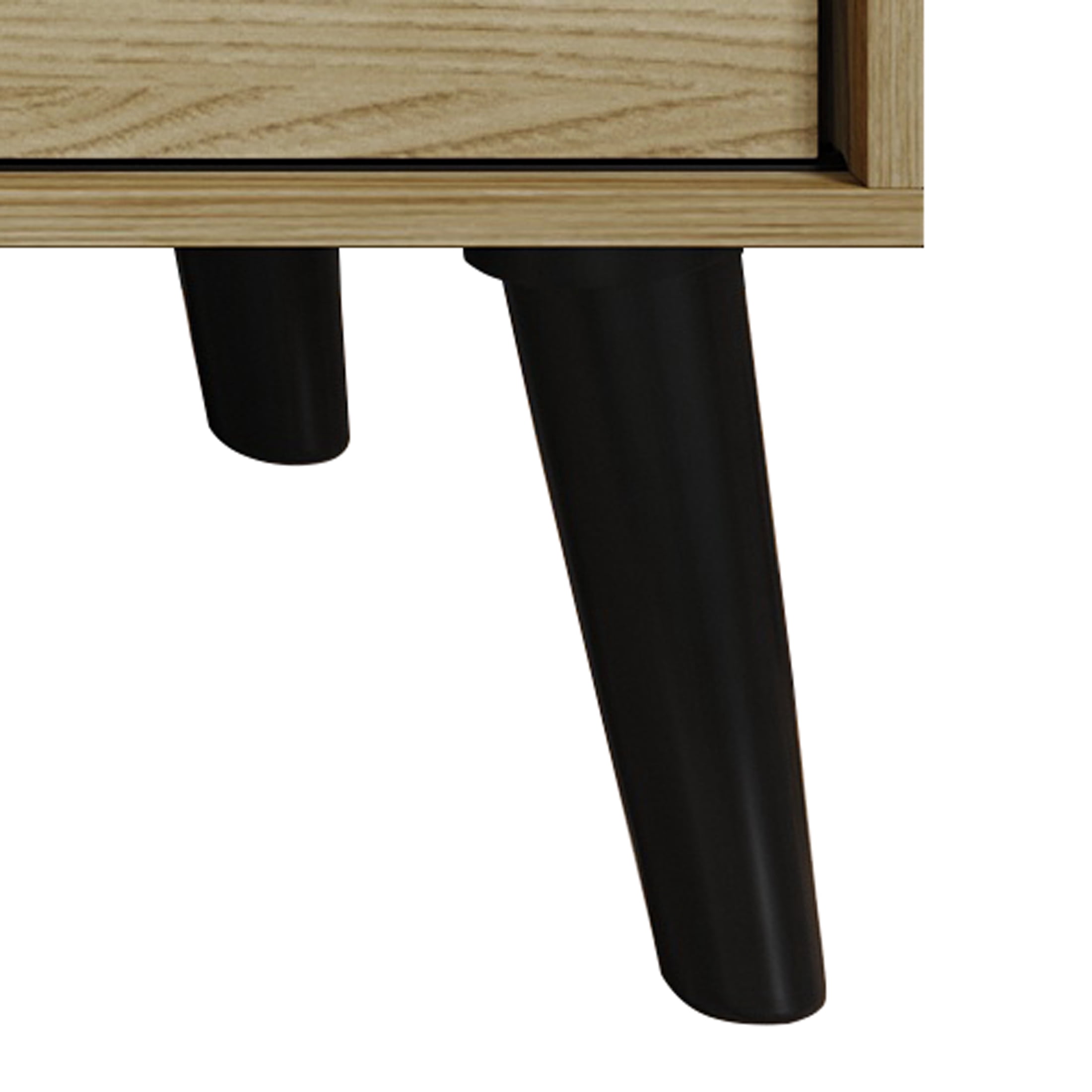 Castle Place Comtemporary TV Stand Console for TVs up to 65", Light Oak