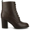 thumbnail image 2 of Journee Collection Baylor Women's Block Heel Ankle Boots Color: Taupe Size: 10, 2 of 4
