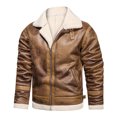 thumbnail image 4 of Vedolay Men's Jacket 2023 Men's Plus Size Casual Short Sleeve Cardigan Clothes Brown,XL, 4 of 4