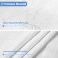 thumbnail image 3 of FRAMICS Waffle Shower Curtain Sets with Non-Slip Rug & 12 Hooks, Luxury Heavy Duty Waterproof Fabric Bathroom Sets, 72" x 72", White, 3 of 13